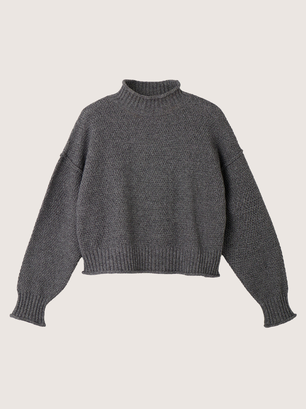 MONK & LOU - Rani Relaxed Mockneck Pullover - 