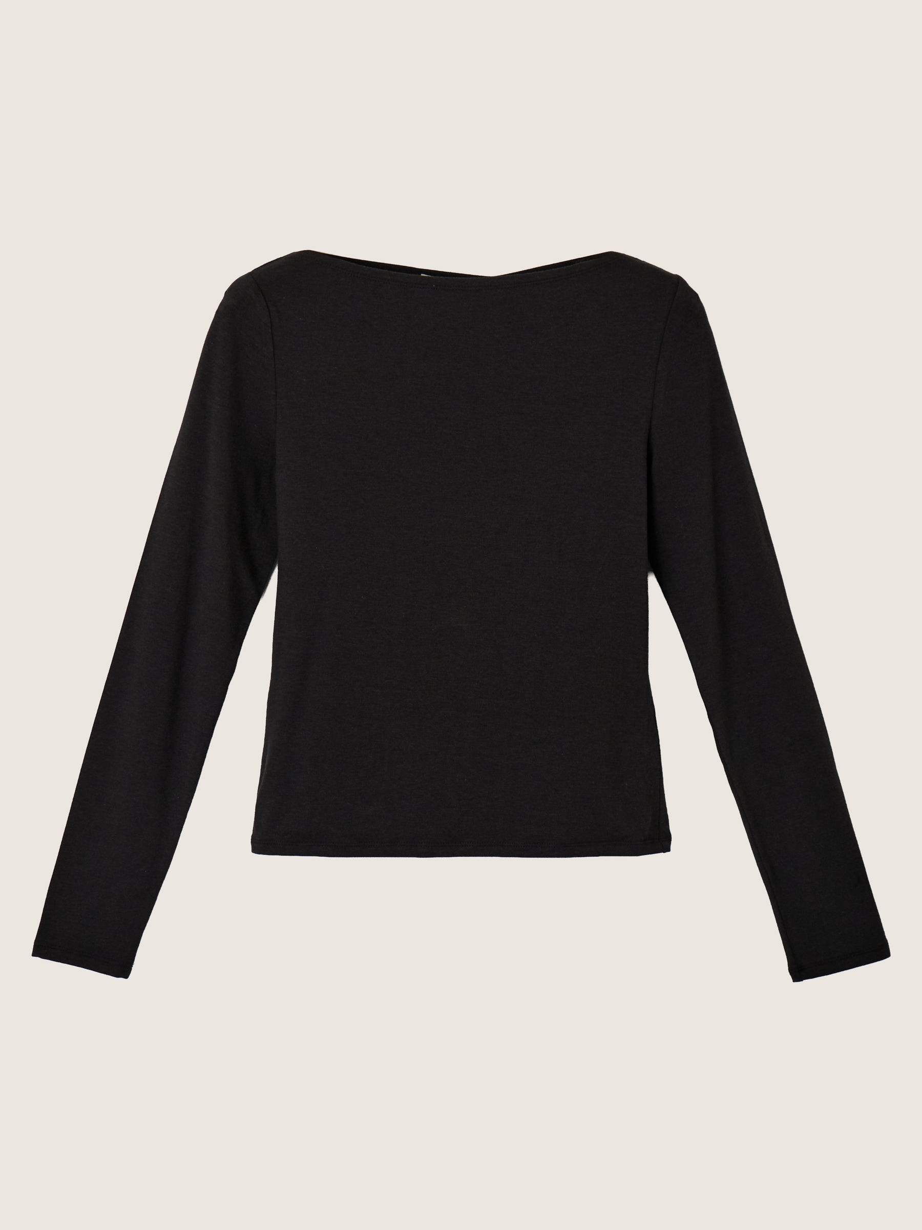 MONK & LOU - Nessa Boatneck Long Sleeve T-Shirt - 