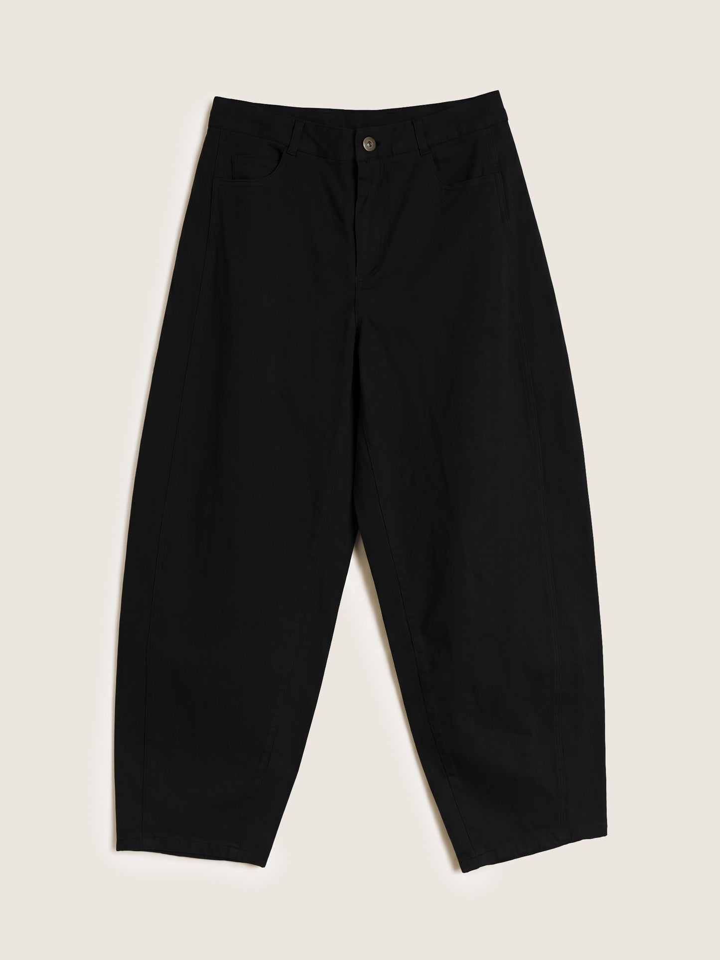 MONK & LOU - Julie Cropped Barrel Pants - Black