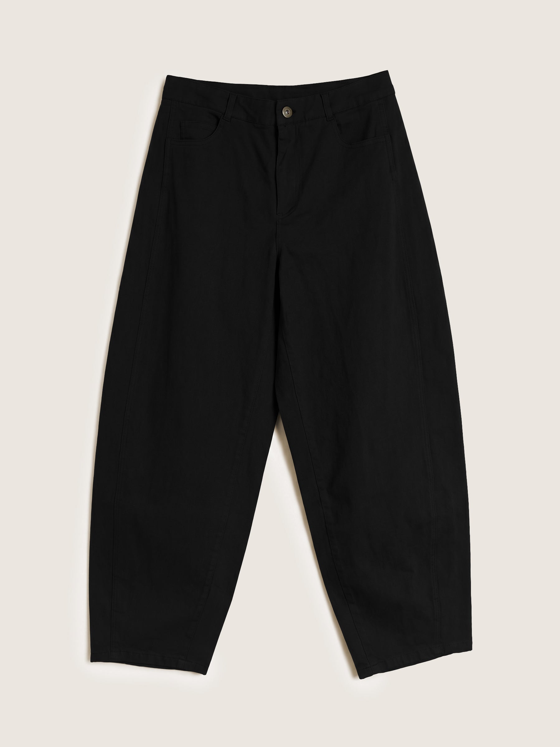 MONK & LOU - Julie Cropped Barrel Pants - Black