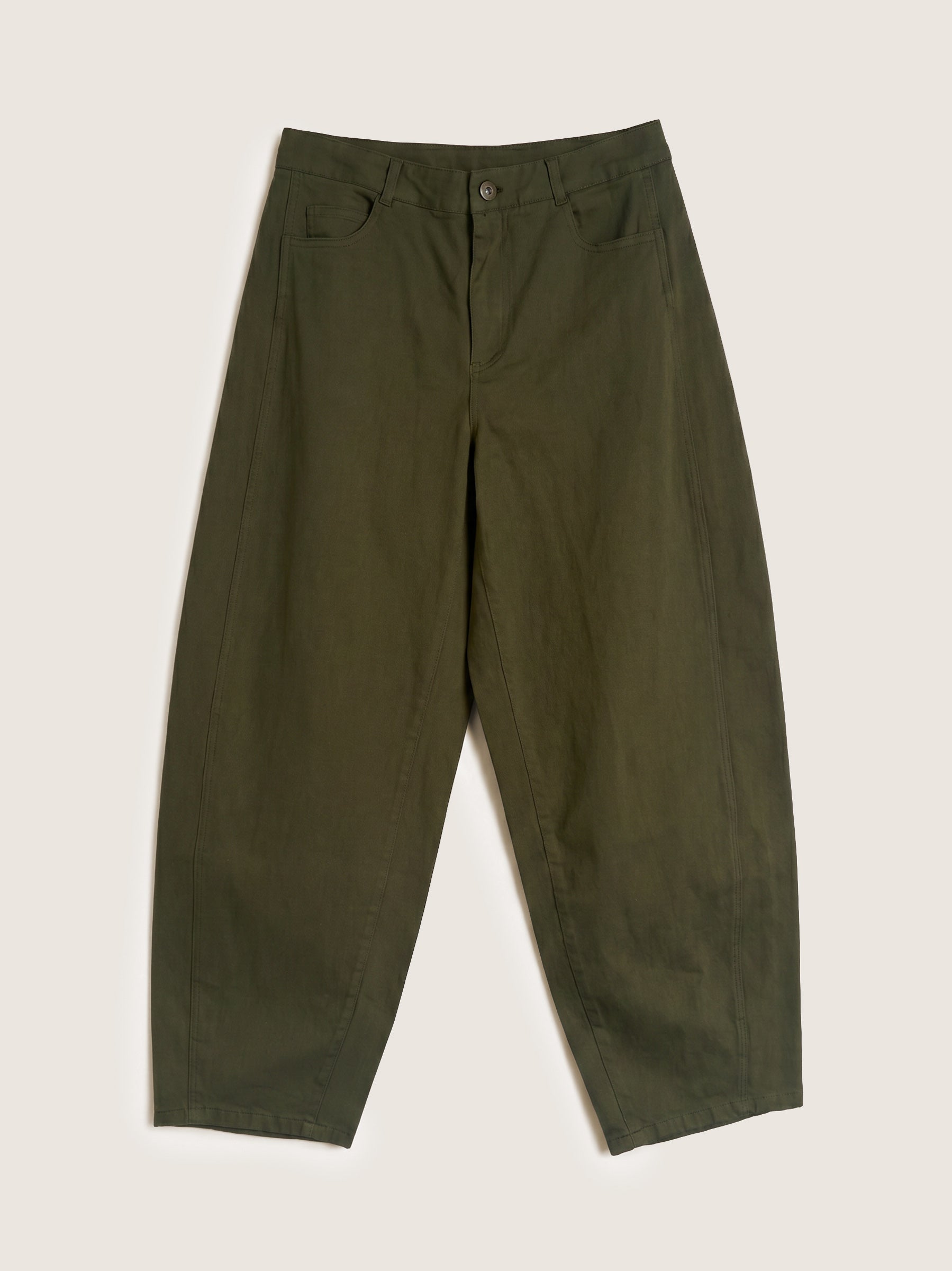 MONK & LOU - Julie Cropped Barrel Pants - 