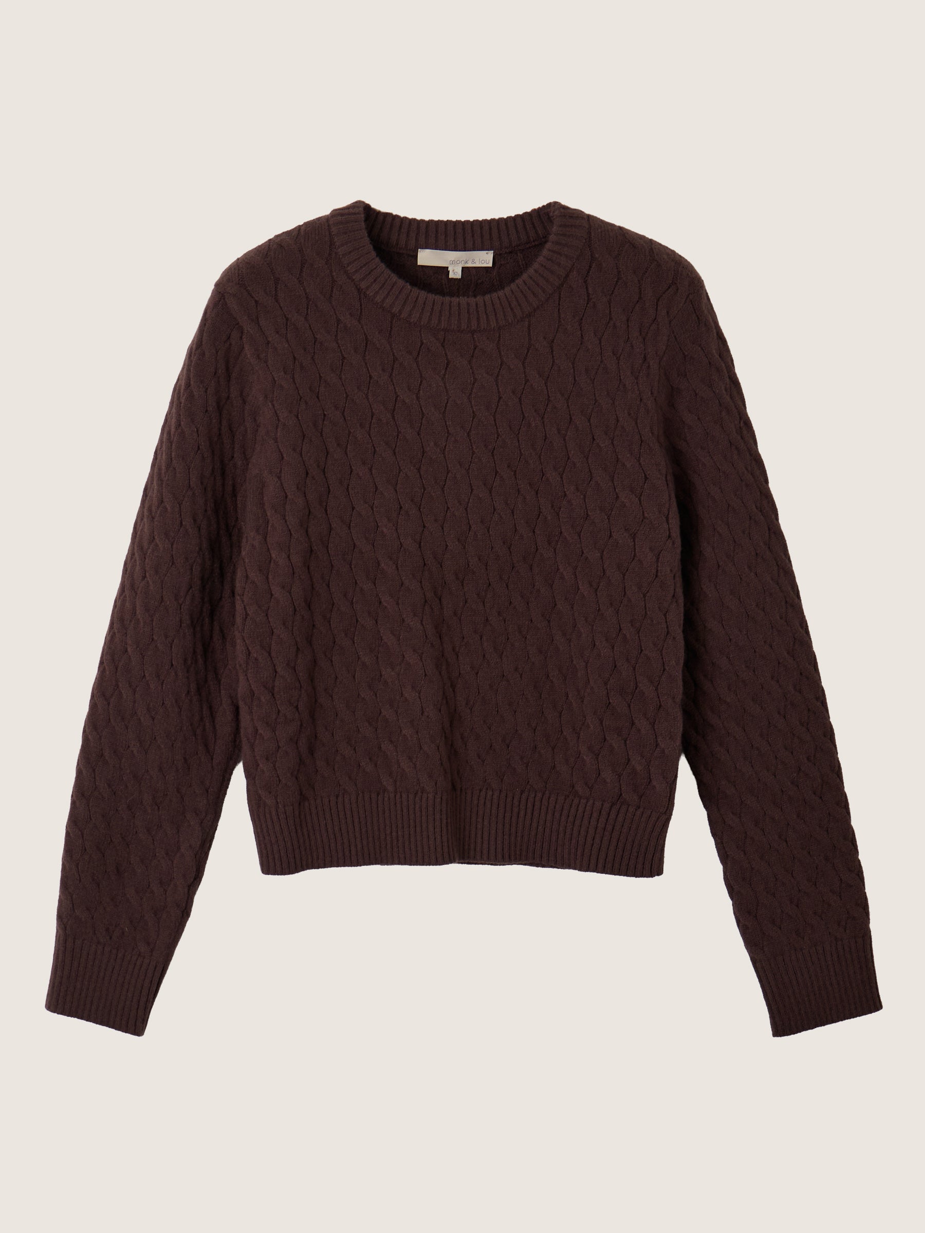 MONK & LOU - Phoebe Cable Pullover Sweater - 