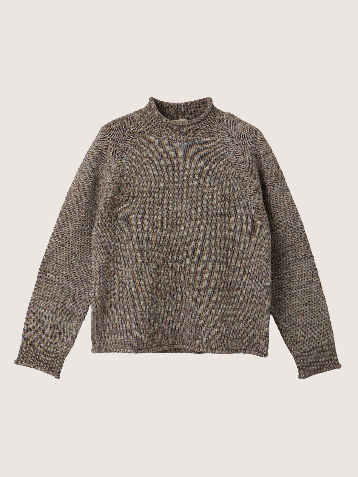 MONK & LOU - Mina Speckled Roll Neck Pullover Sweater - 