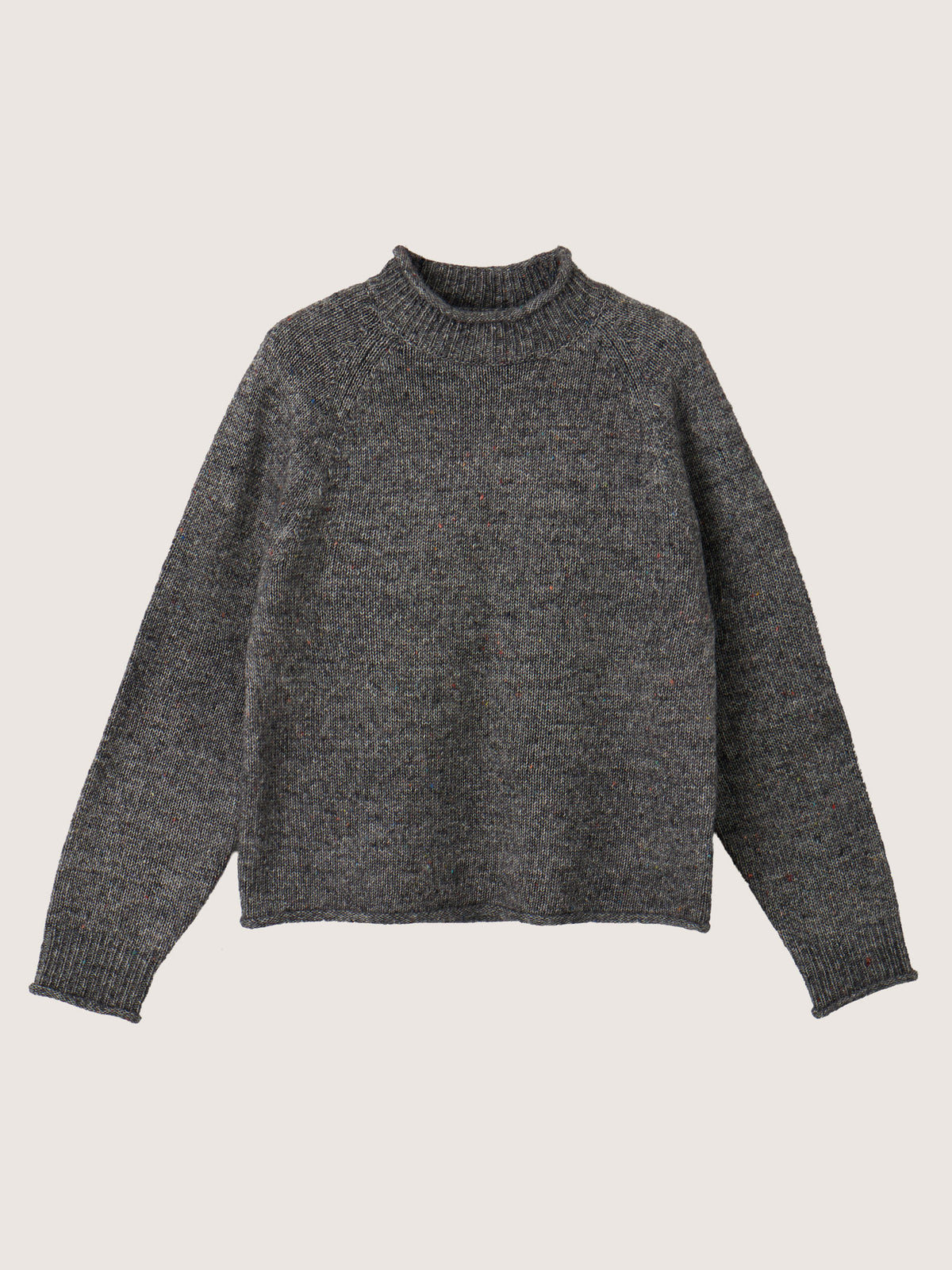 MONK & LOU - Mina Speckled Roll Neck Pullover Sweater - 
