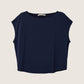 MONK & LOU - Parker Boatneck Top - Blue Ink