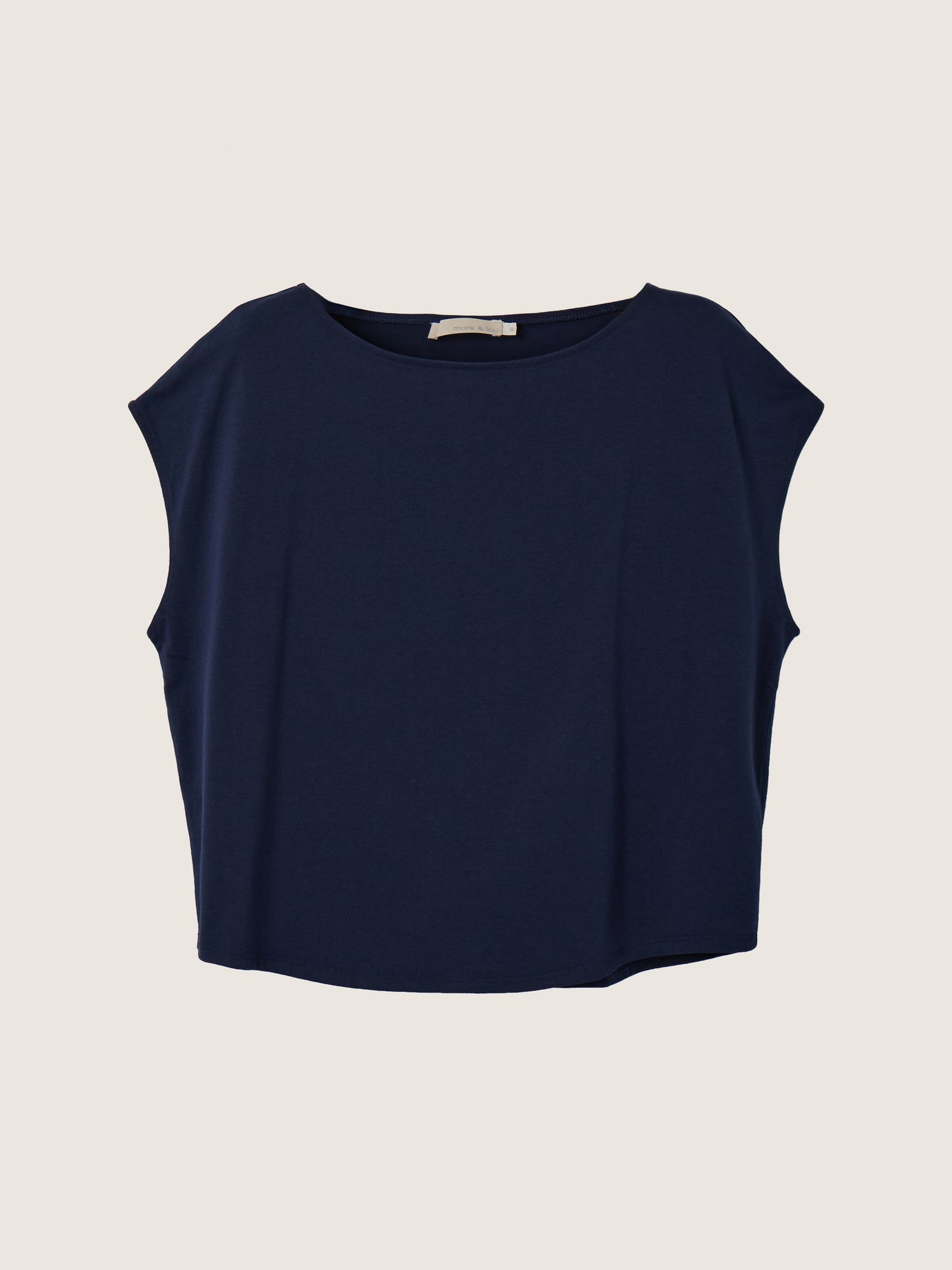 MONK & LOU - Parker Boatneck Top - Blue Ink