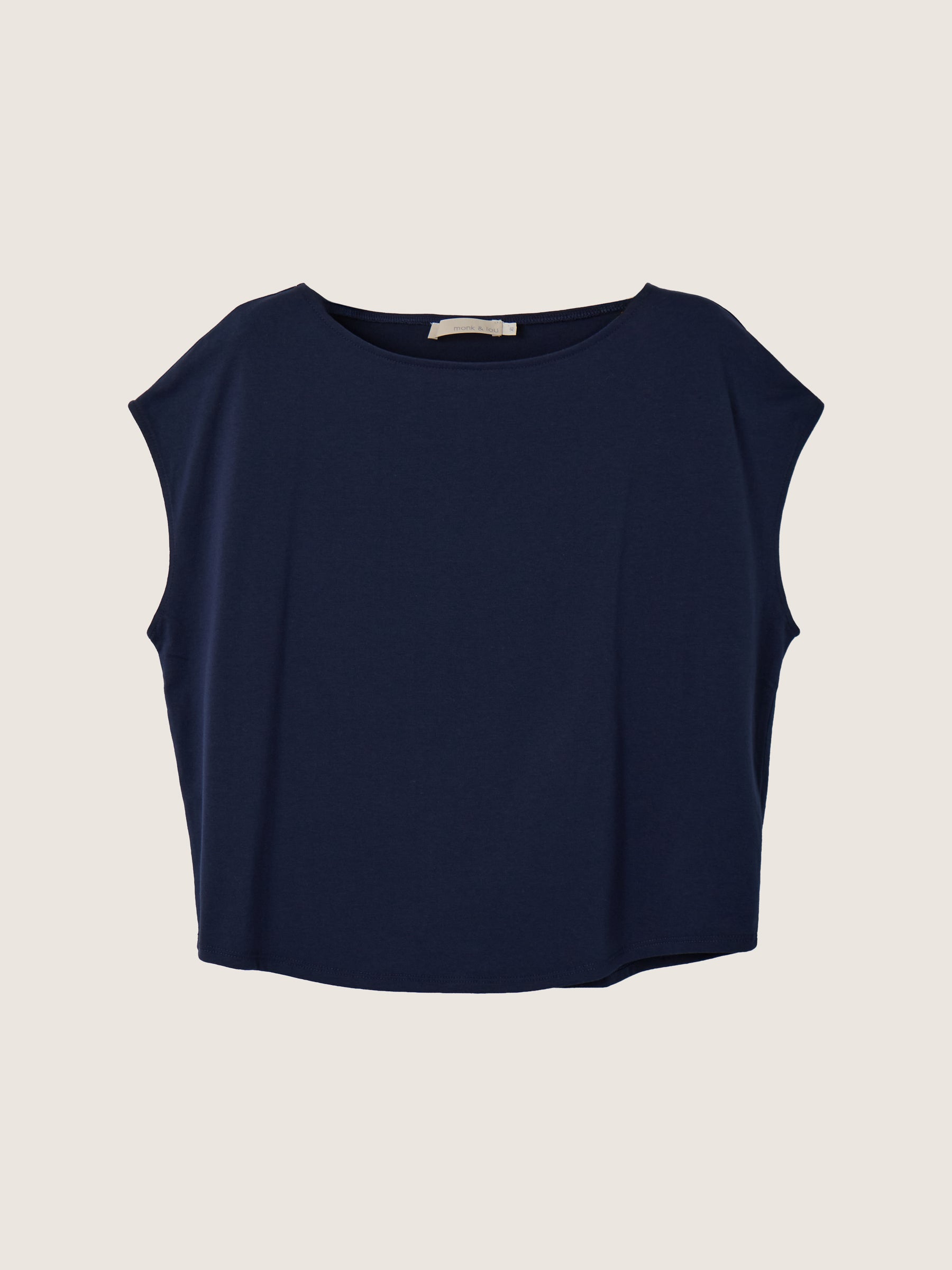 MONK & LOU - Parker Boatneck Top - Blue Ink