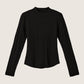 MONK & LOU - Benny Mockneck Longsleeve Top - Black