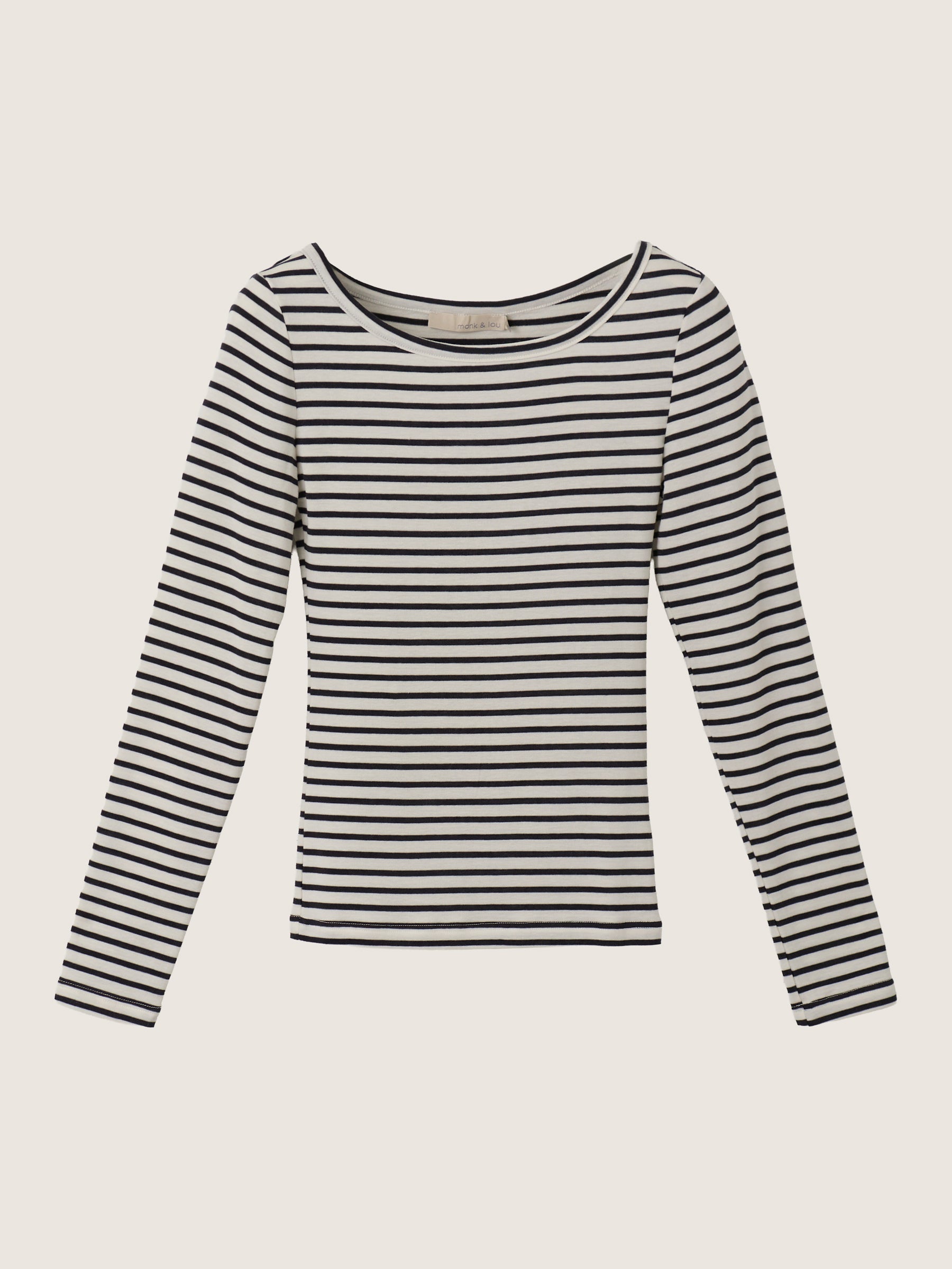 MONK & LOU - Cameron Boatneck Longsleeve T-Shirt - 