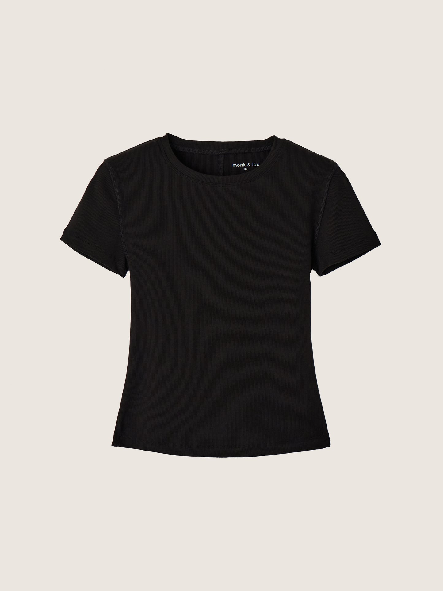 MONK & LOU - Banks High Crew Shortsleeve T-Shirt - Black