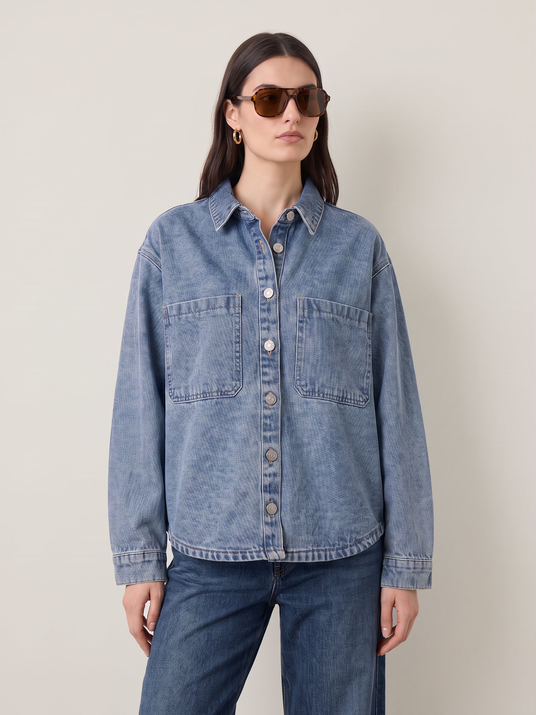NOISY MAY - Alva Short Denim Shacket - 