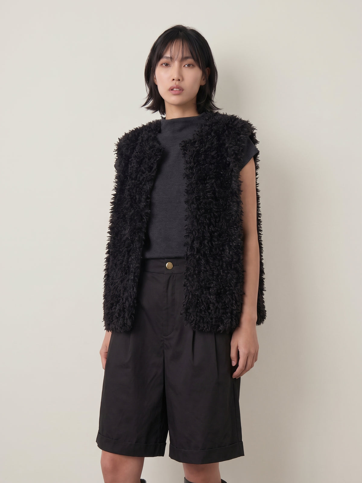 NOISY MAY - Isabelle Faux Fur Vest - 