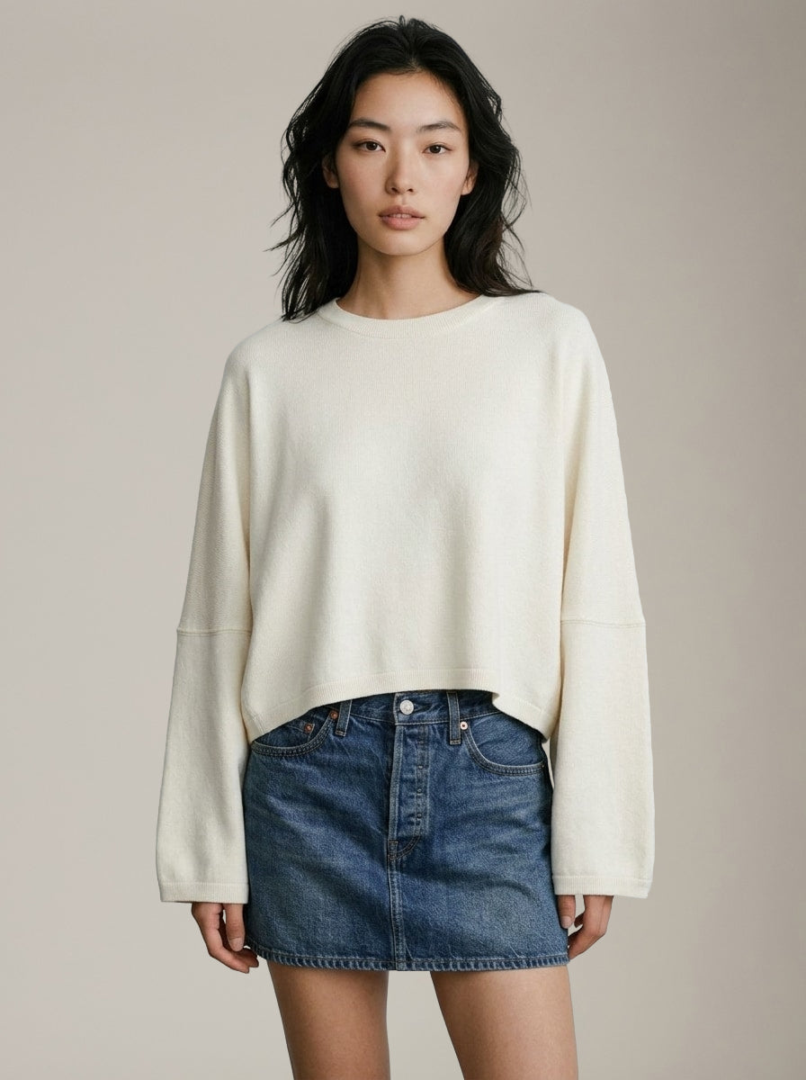 LOVEFINN - Scuba Crop Top - 