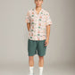 REVOLUTION - Tropical Stamp Cuban Shirt - 