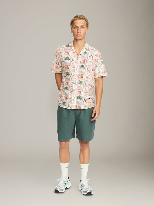 REVOLUTION - Tropical Stamp Cuban Shirt - 