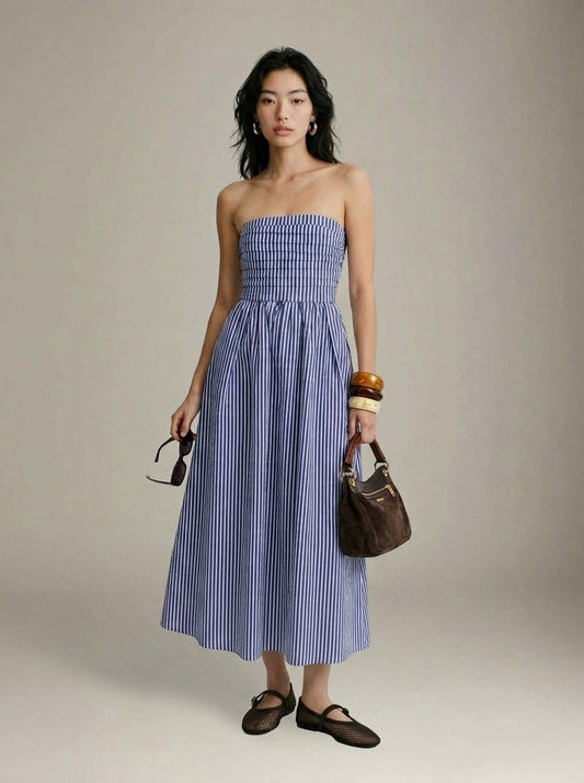 LOVEFINN - Promenade Strapless Stripe Dress - 