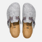 BIRKENSTOCK-Boston Wool/Leather-Lt Gray Wool/Leather