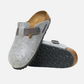 BIRKENSTOCK-Boston Wool/Leather-Lt Gray Wool/Leather
