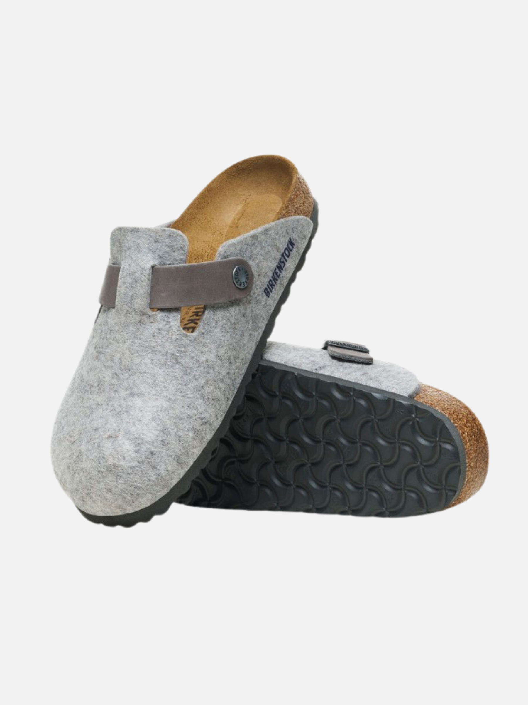 BIRKENSTOCK-Boston Wool/Leather-Lt Gray Wool/Leather