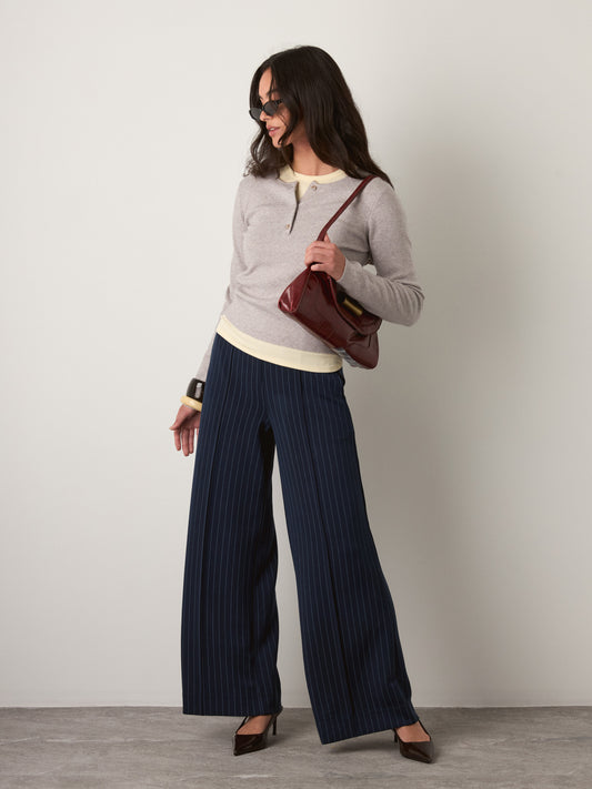 RD STYLE - Phoebe Striped Pants - Navy