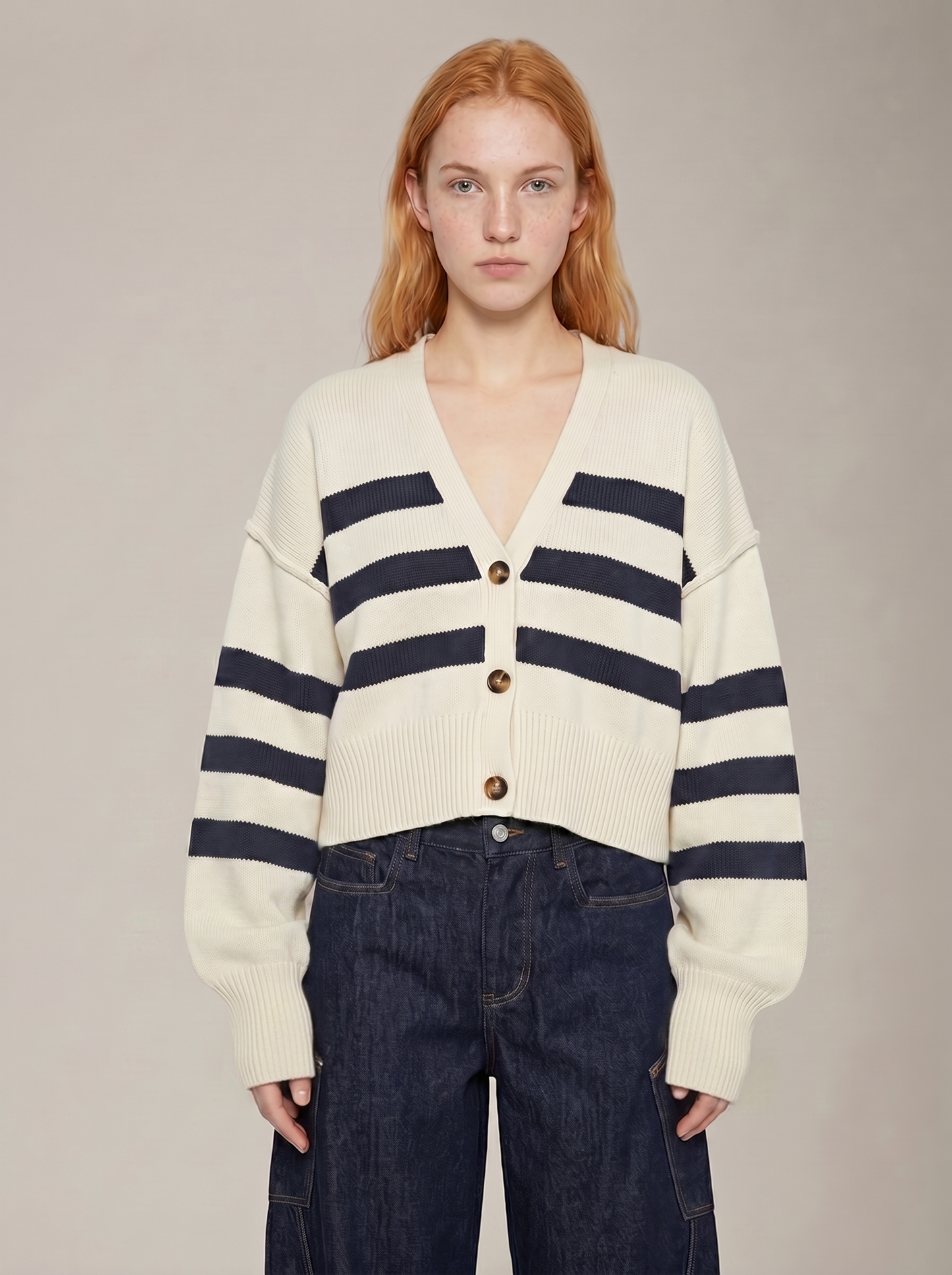 LOVEFINN - Irena Stripe Cardigan - 