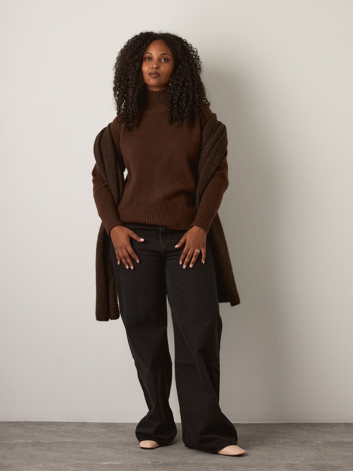 Anthousa Mockneck Pullover Sweater
