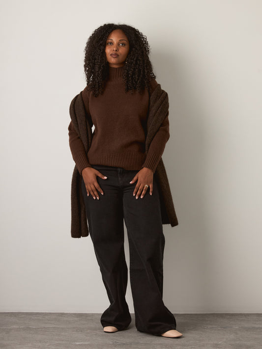 Anthousa Mockneck Pullover Sweater