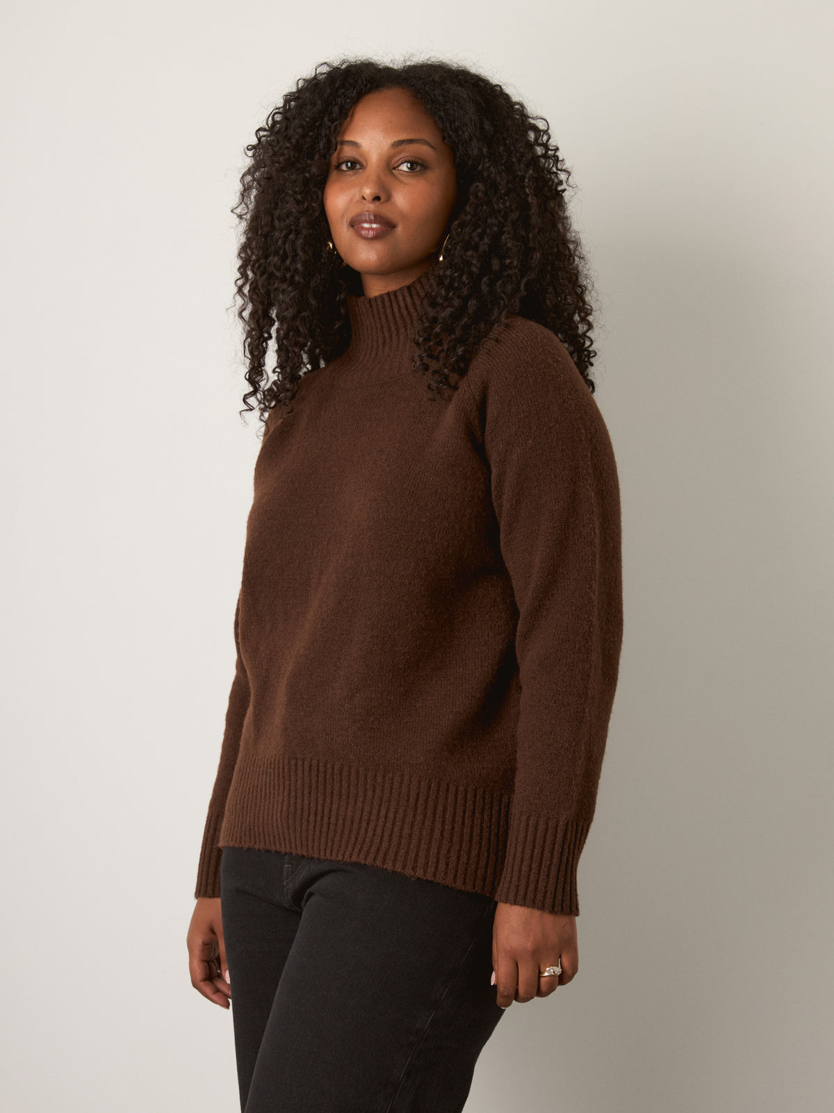Anthousa Mockneck Pullover Sweater