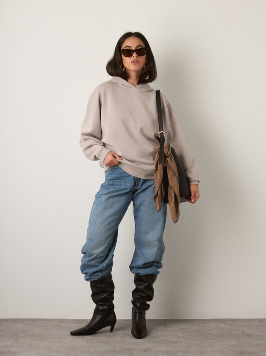 RD STYLE - Halana Soft Knit Short Hoodie - Birch