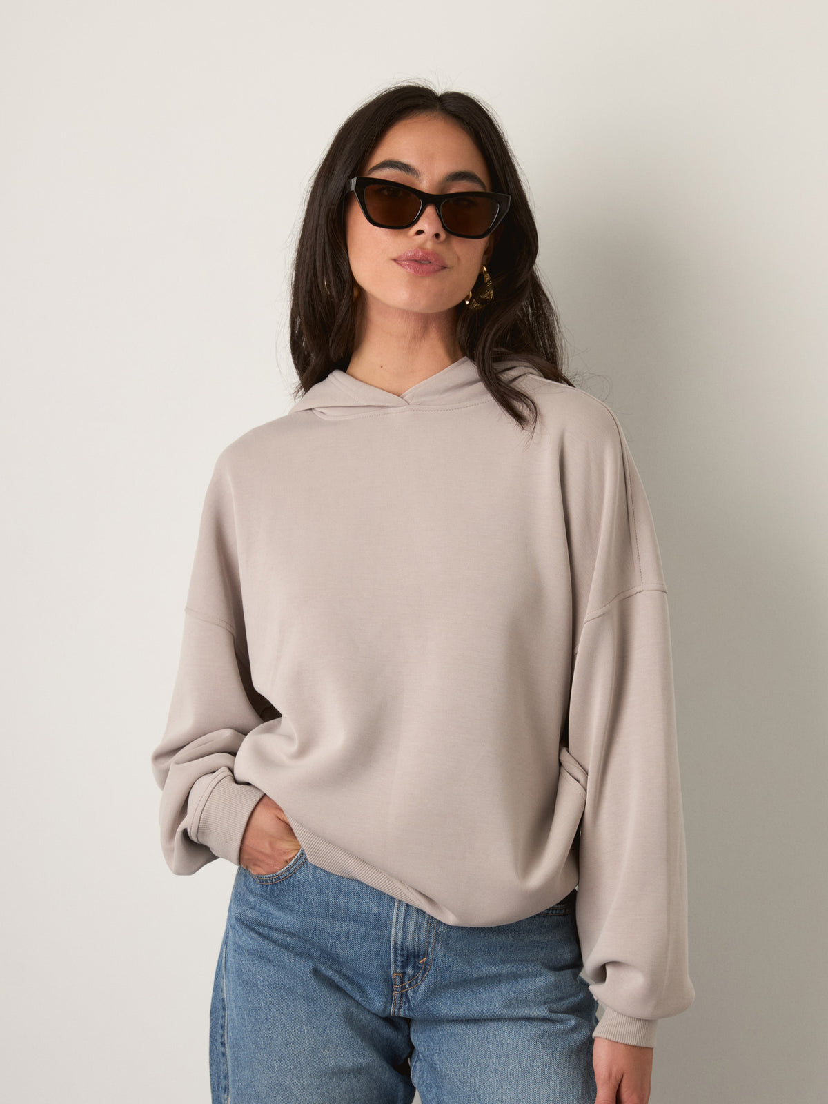 Halana Soft Knit Short Hoodie