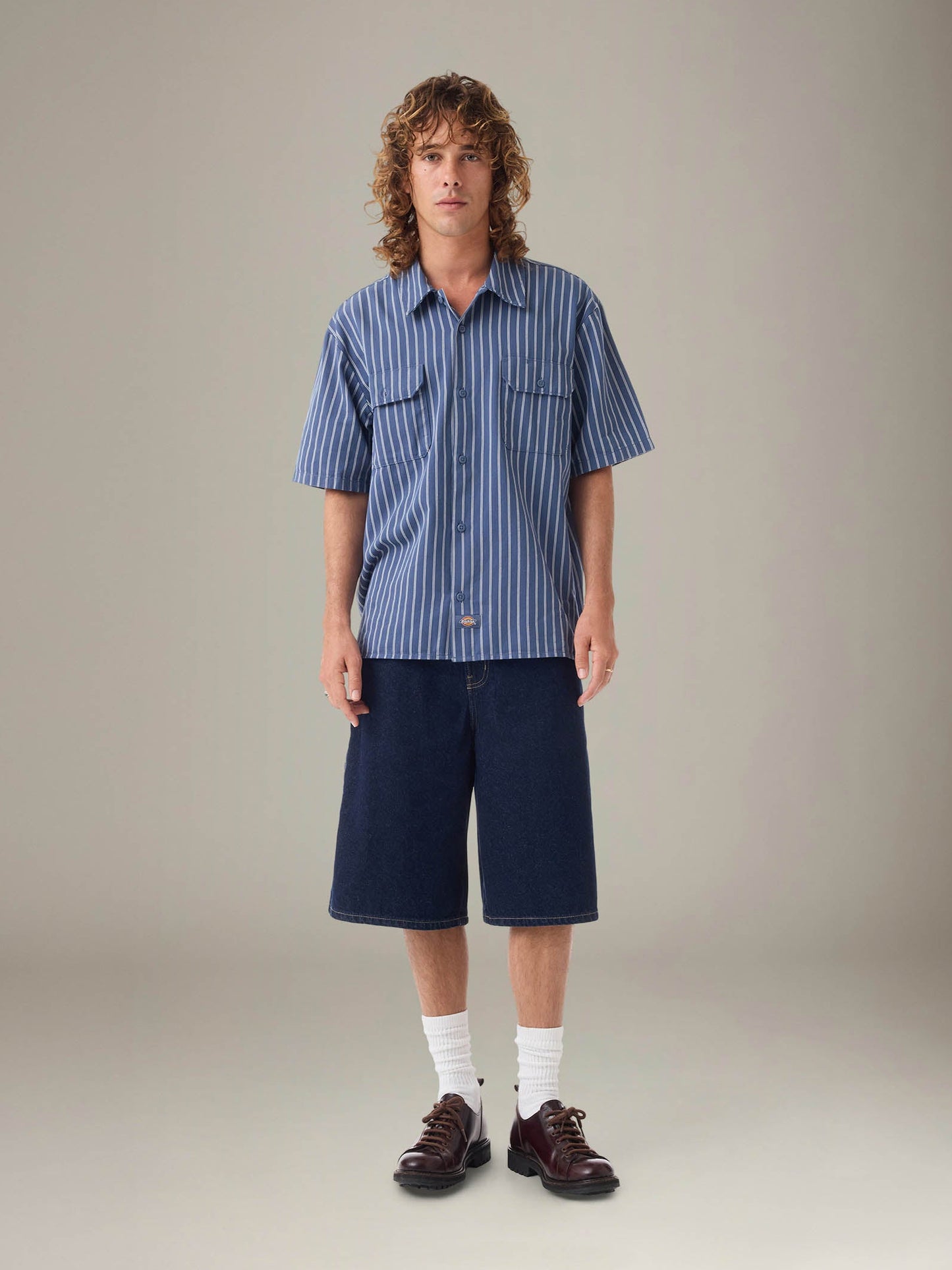 DICKIES - 13" Loose Denim Shorts - Rinsed