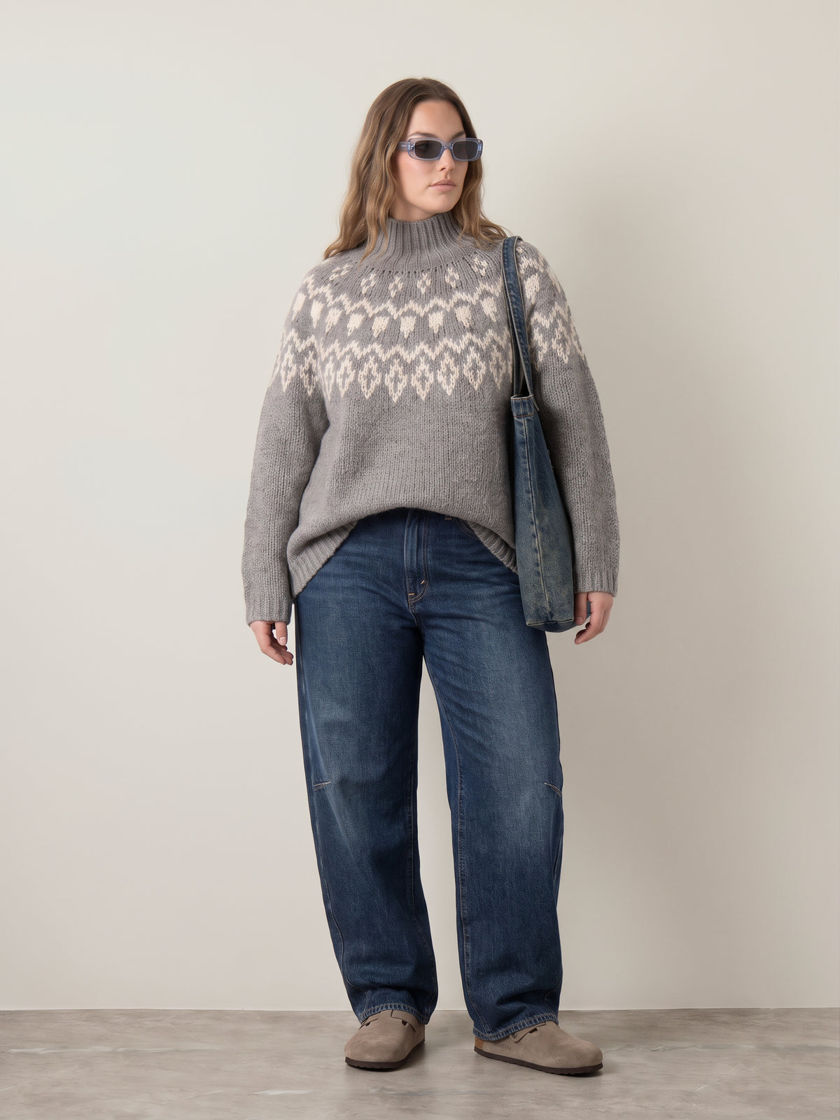 Aggie Fair Isle Mockneck Sweater