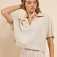 SADIE & SAGE-Mojave Open Placket Shirt-Cream Taupe