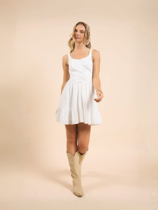 SADIE & SAGE-Dream Corset Dress-White