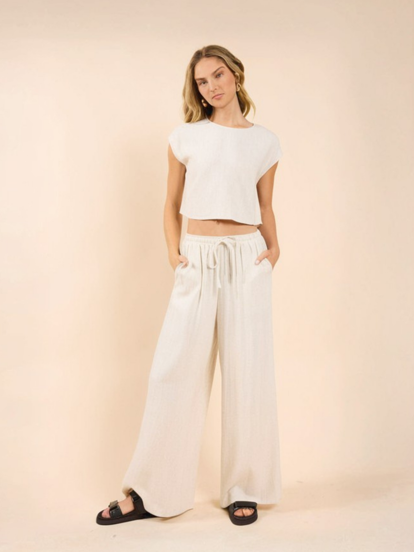 SADIE & SAGE-Sugarloaf Pants-Oatmeal