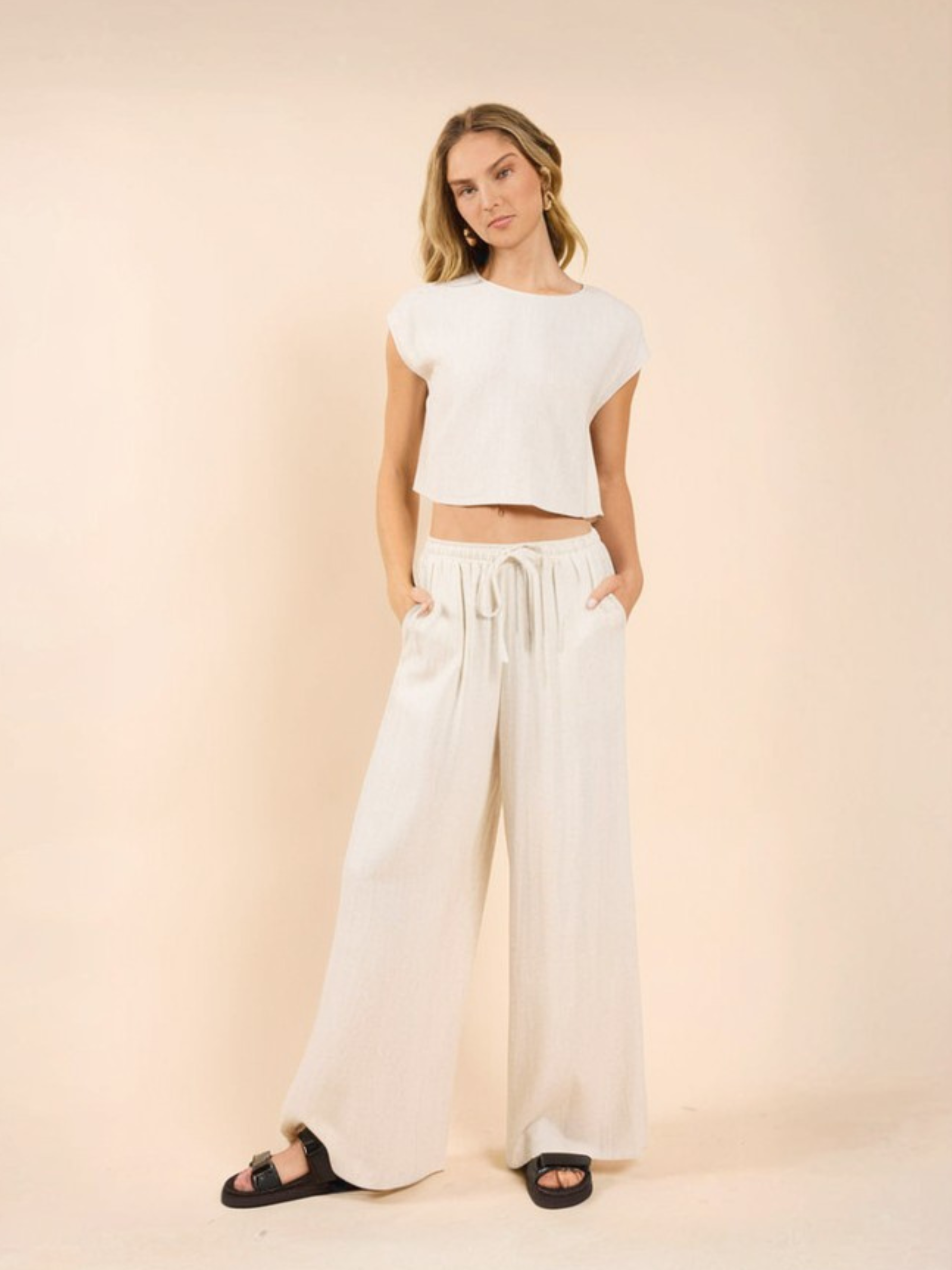 SADIE & SAGE-Sugarloaf Pants-Oatmeal