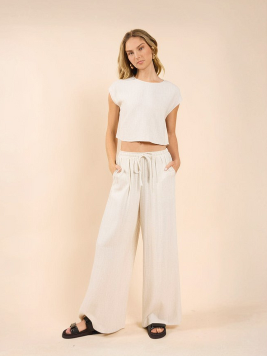 SADIE & SAGE-Sugarloaf Pants-Oatmeal