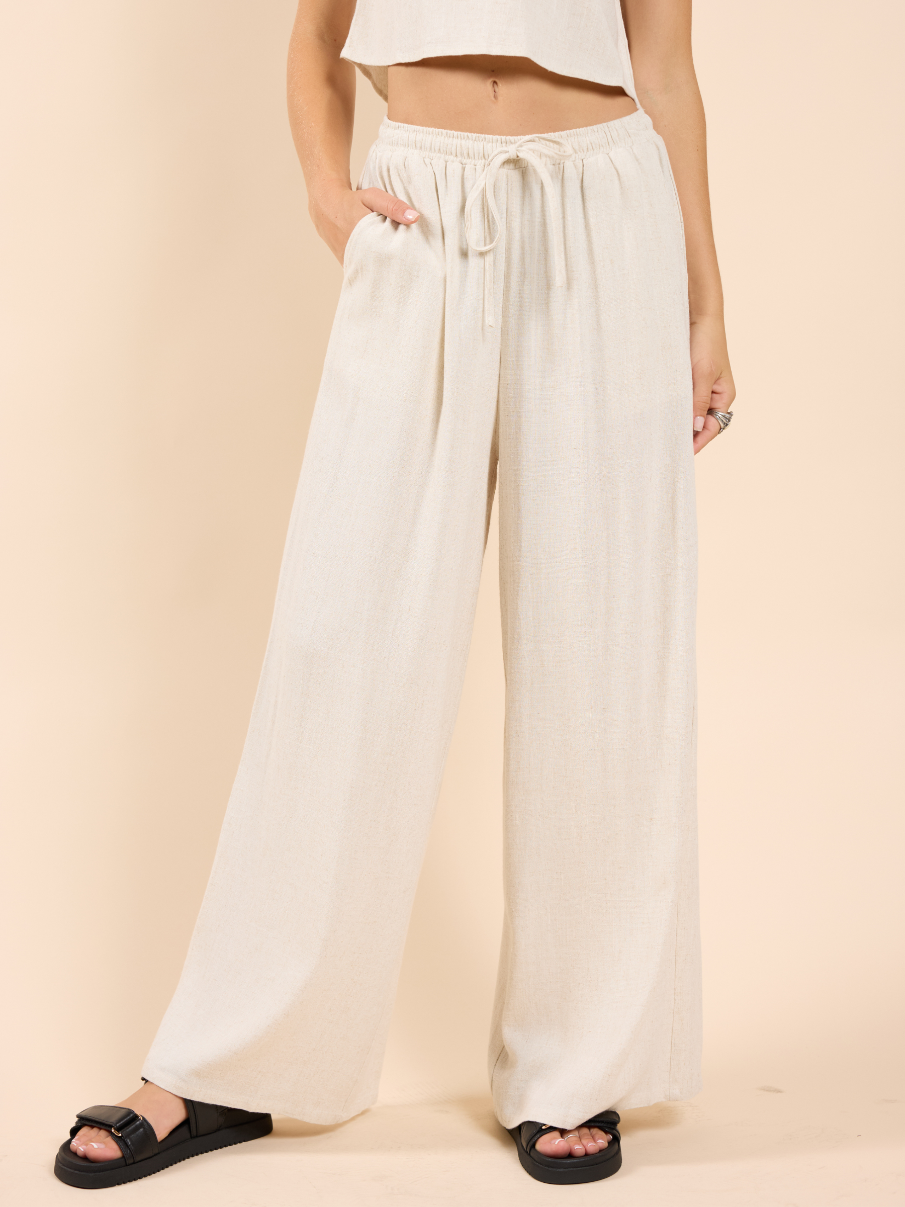 SADIE & SAGE-Sugarloaf Pants-Oatmeal