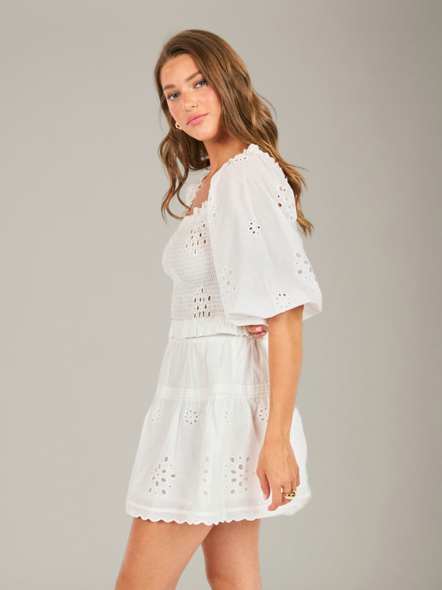 SADIE & SAGE - Bloomfield Smocked Top - 