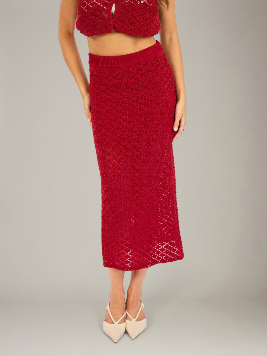 SADIE & SAGE - Venus Knit Midi Skirt - 