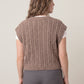 SADIE & SAGE - Effortless Cable Knit Sleeveless Sweater - 