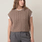 SADIE & SAGE - Effortless Cable Knit Sleeveless Sweater - 