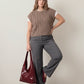 SADIE & SAGE - Effortless Cable Knit Sleeveless Sweater - 