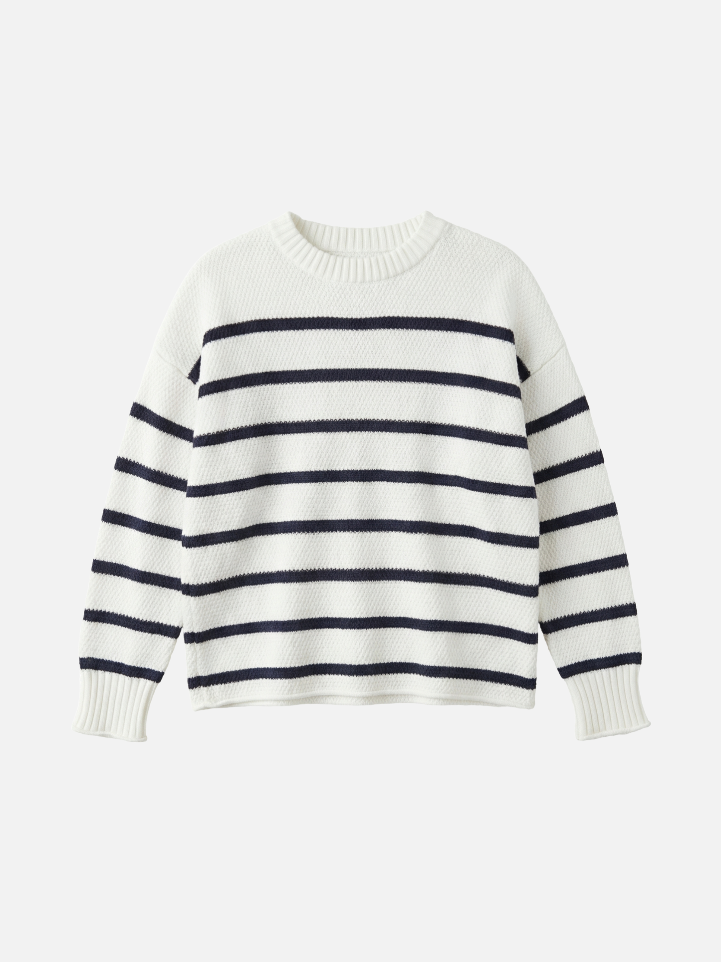 MONK & LOU - Anita Crewneck Stripe Pullover Sweater - 