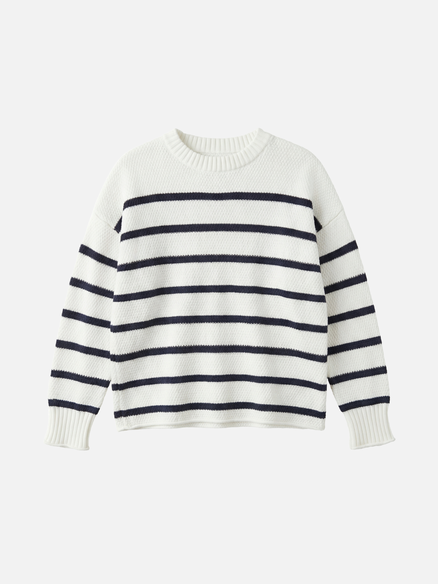 MONK & LOU - Anita Crewneck Stripe Pullover Sweater - 