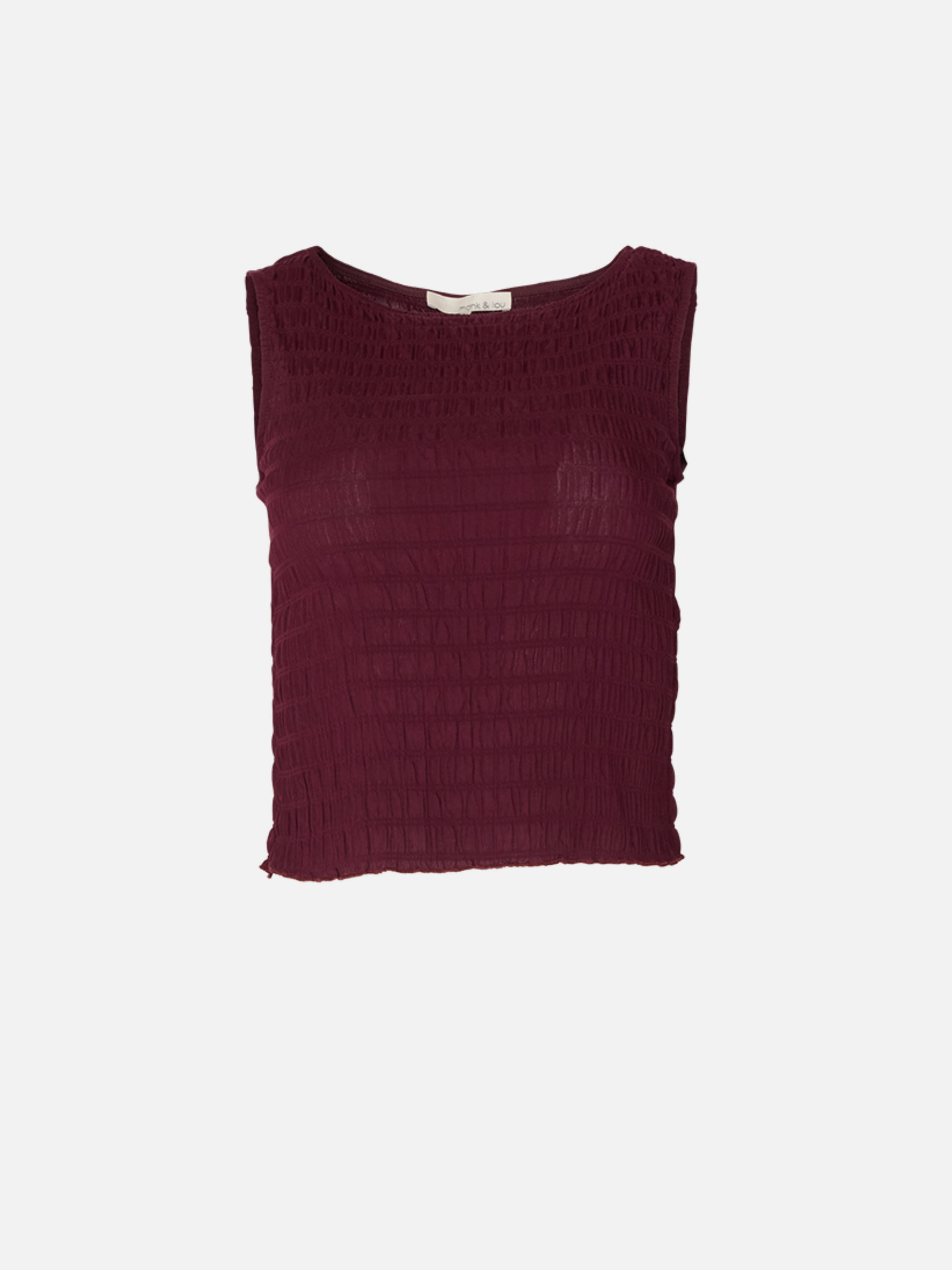 MONK & LOU - Textured Anneli Shell - Dark Cherry