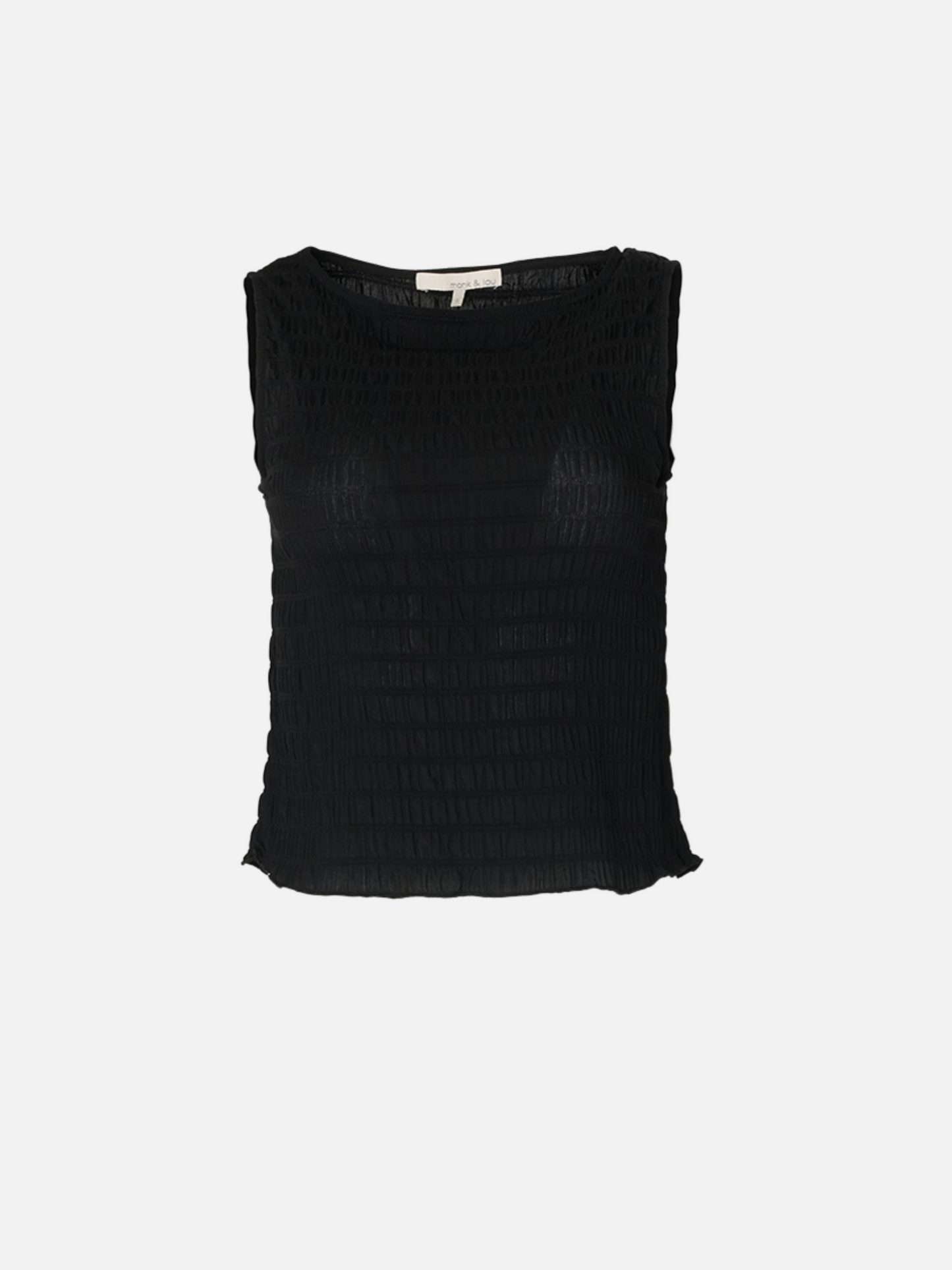 MONK & LOU - Textured Anneli Shell - Black