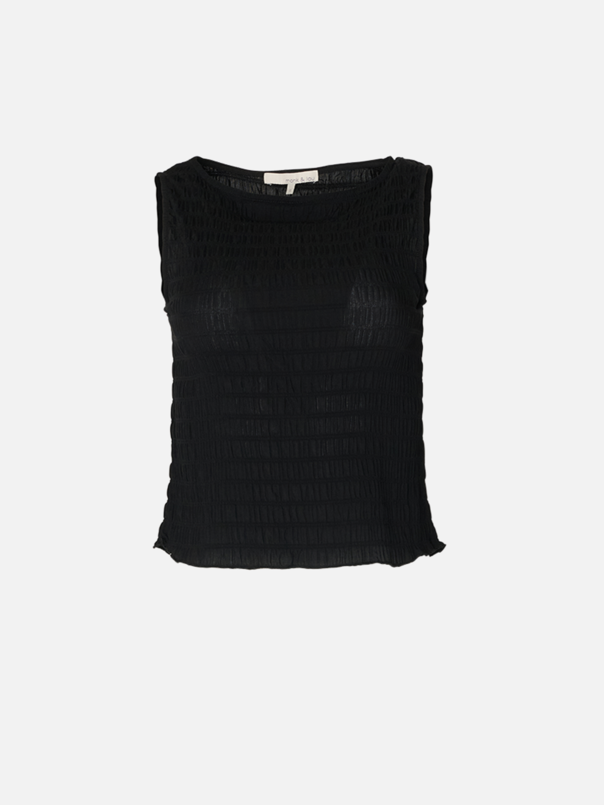 MONK & LOU - Textured Anneli Shell - Black