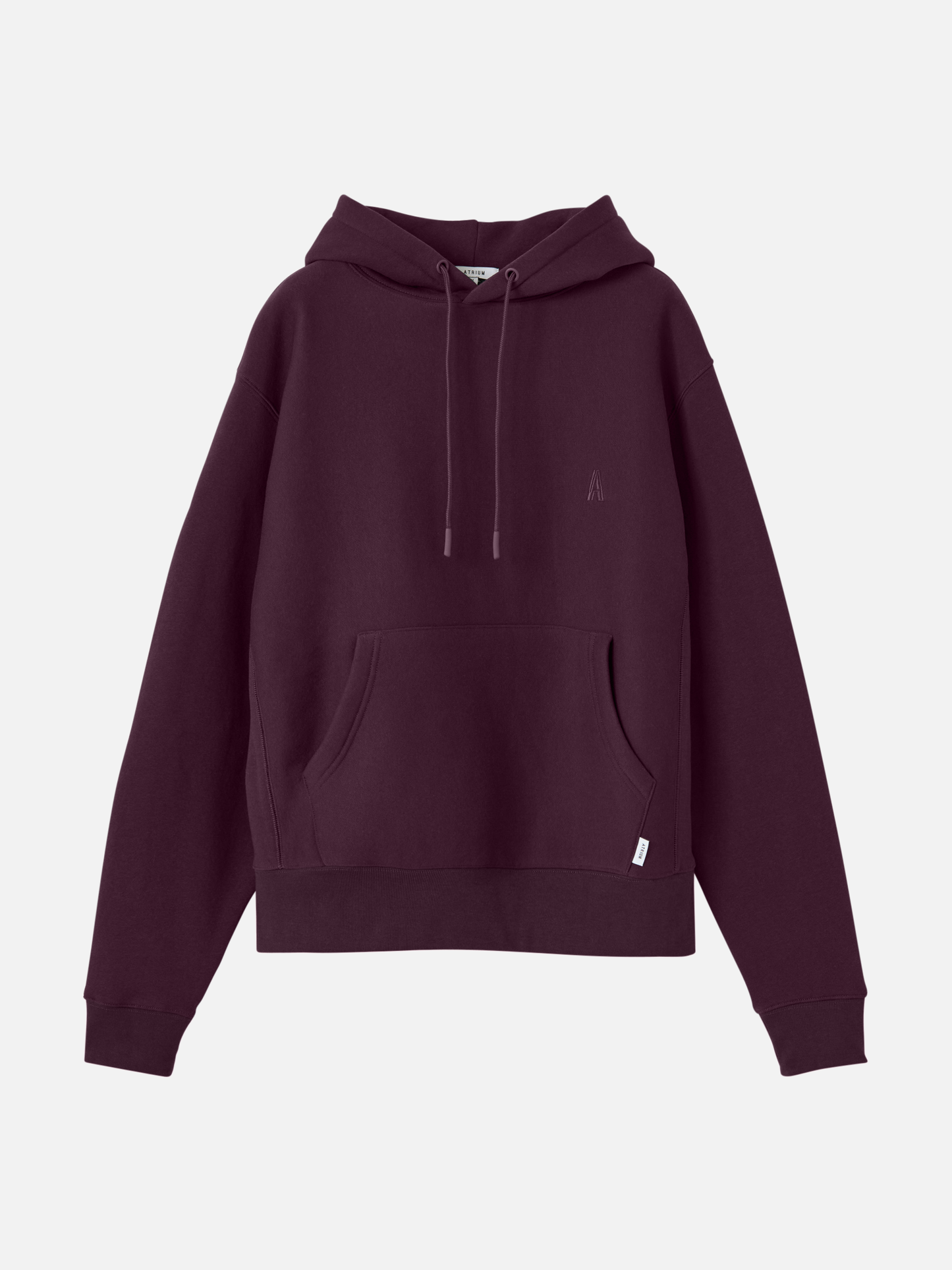 ATRIUM - Midweight Brush Fleece Pullover Hoodie - Red Plum