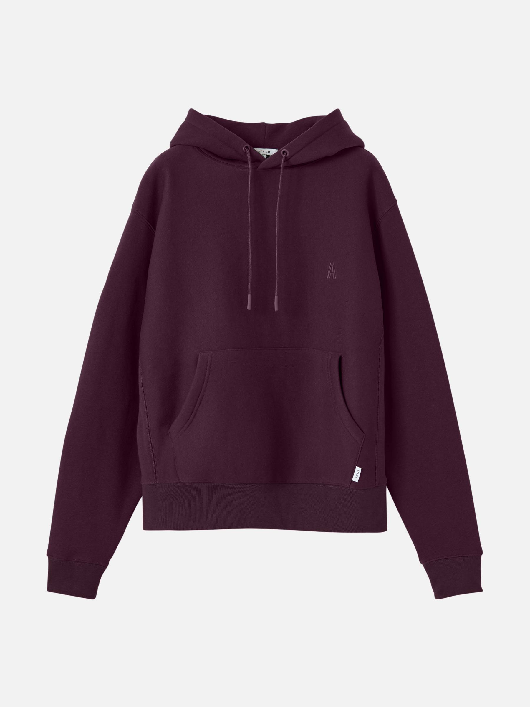 ATRIUM - Midweight Brush Fleece Pullover Hoodie - Red Plum